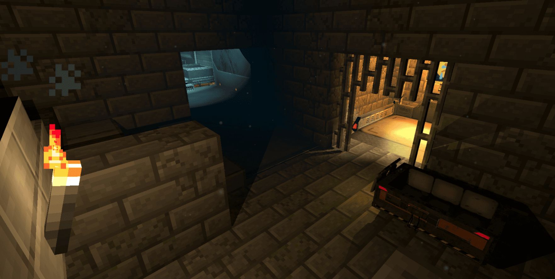 Minecraft Stronghold Entry Stairs - Classic entrance design in REPO custom map