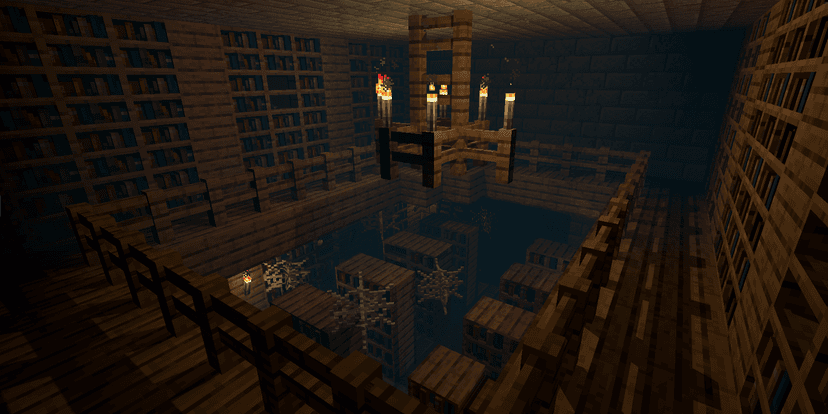 Minecraft Stronghold Staircase Room - Multi-level connection in REPO custom map